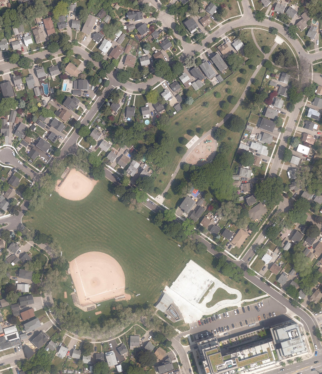 Queensway Park — aerial / top-down view