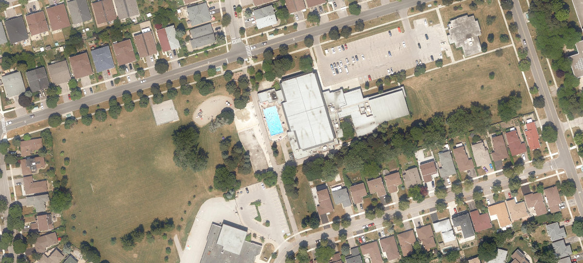 Van Horne Park — aerial / top-down view