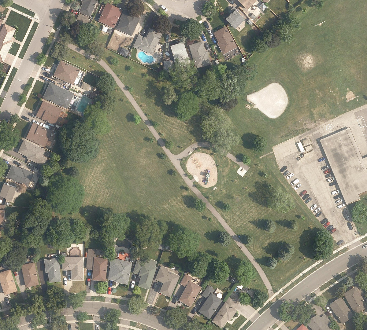 Briar Crest Park — aerial / top-down view