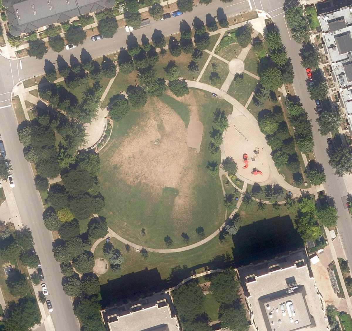 Avondale Park — aerial / top-down view