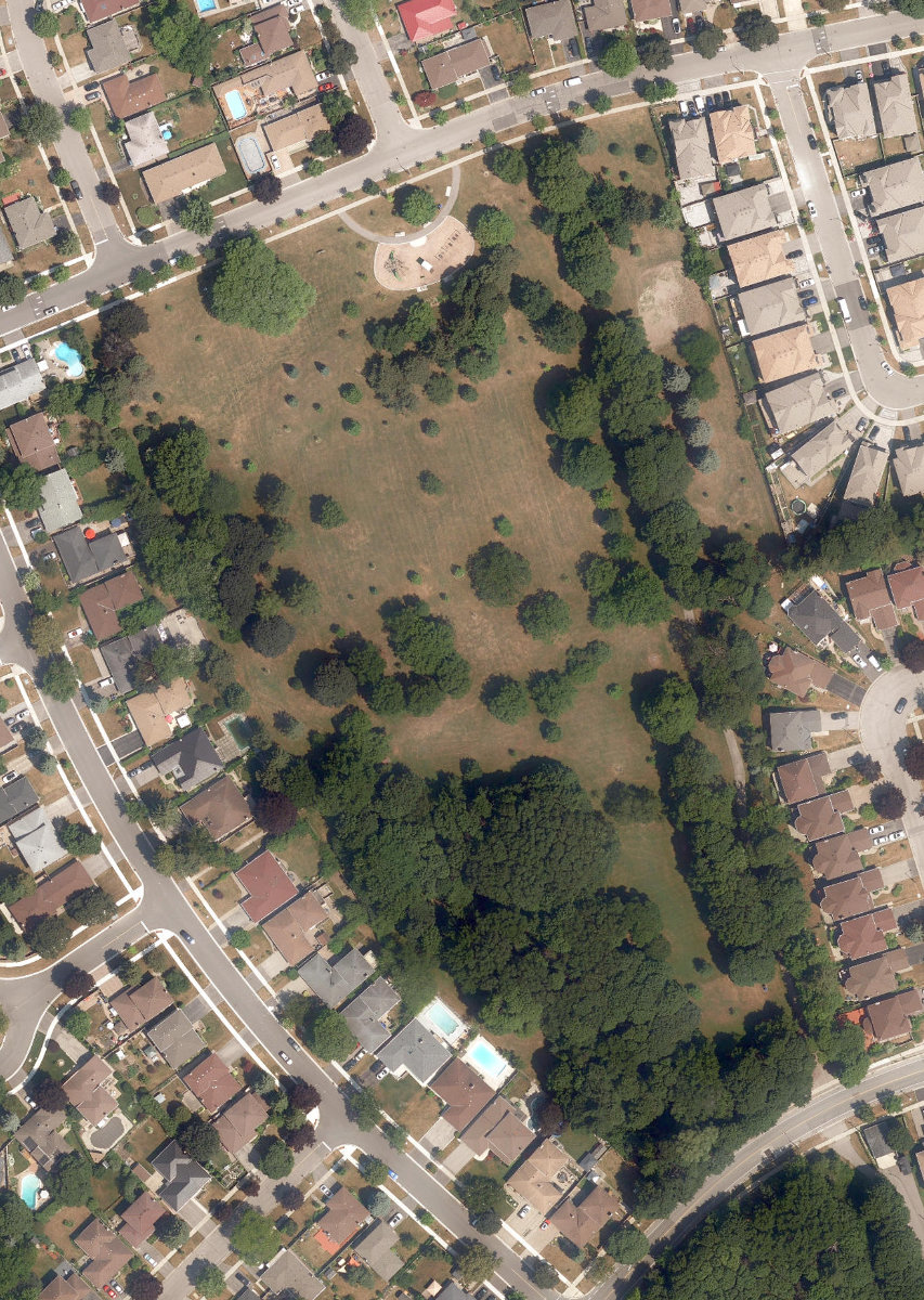 Brooks Road Park — aerial / top-down view