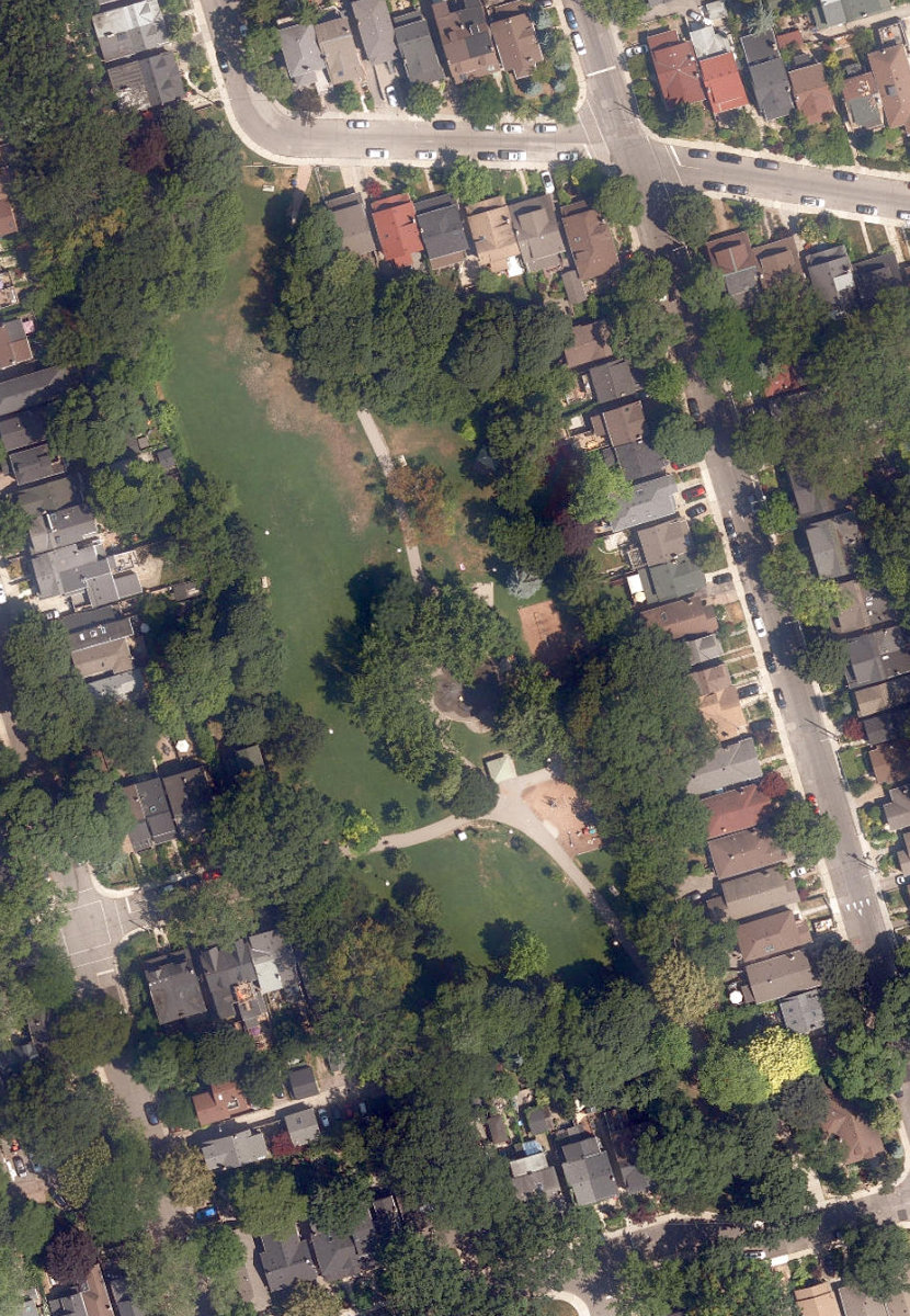 Cassels Avenue Playground — aerial / top-down view