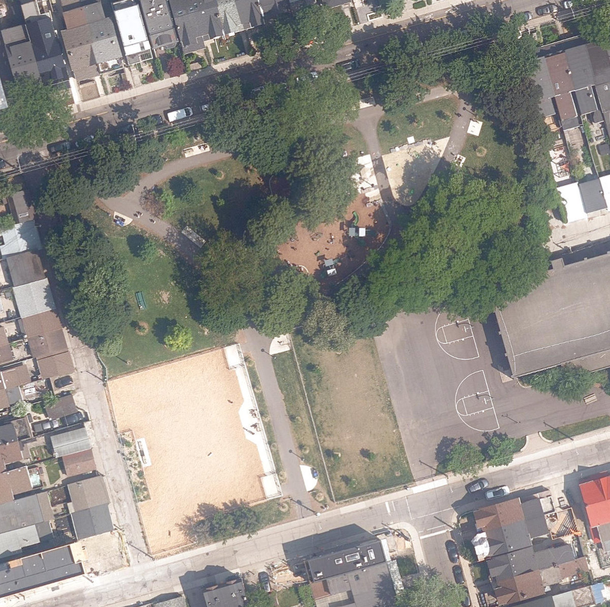 Osler Playground — aerial / top-down view