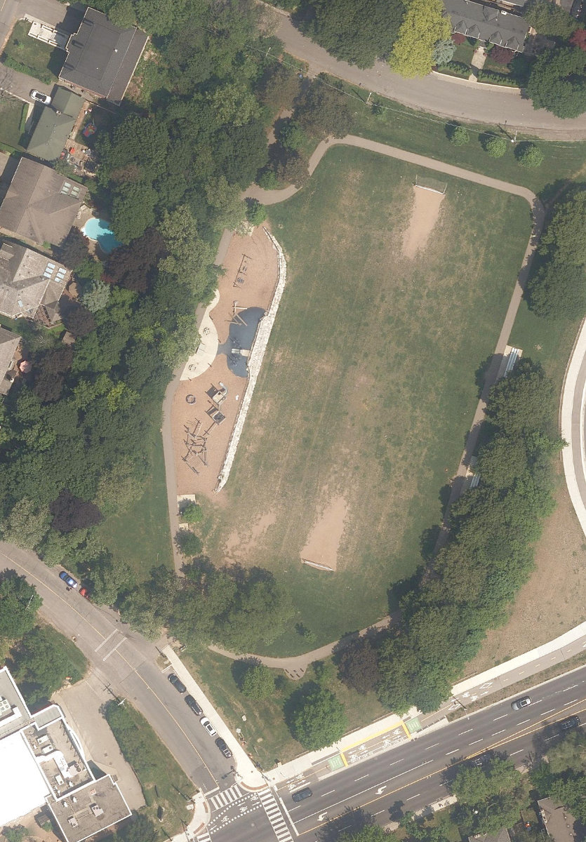 Humbertown Park — aerial / top-down view
