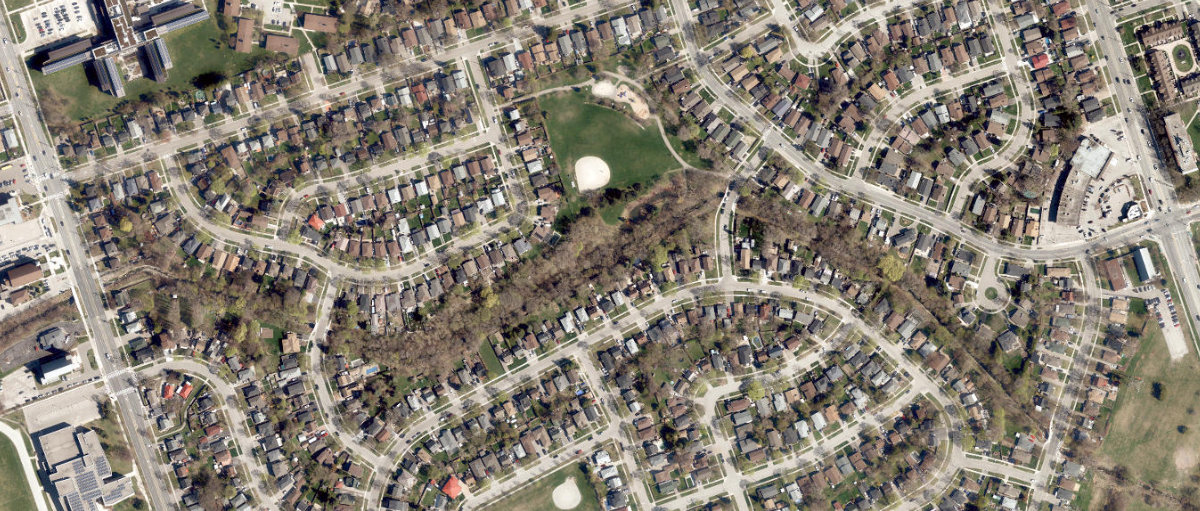 Rexdale Park — aerial / top-down view