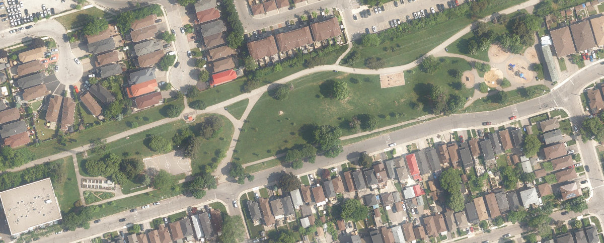 Walter Saunders Memorial Park — aerial / top-down view