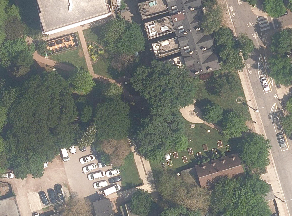 Winchester Square Park — aerial / top-down view