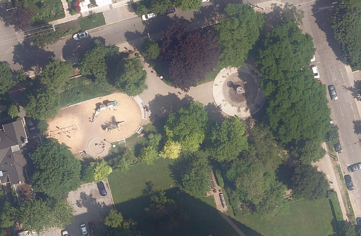 Taddle Creek Park — aerial / top-down view