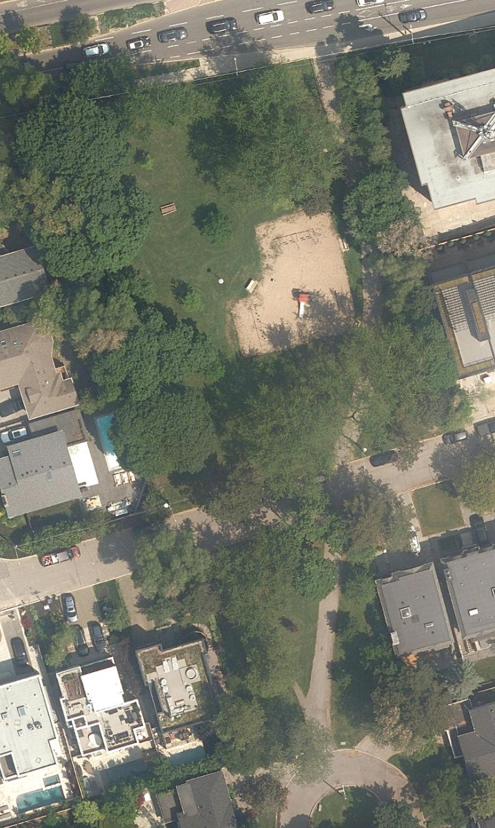 Evergreen Gardens Park — aerial / top-down view