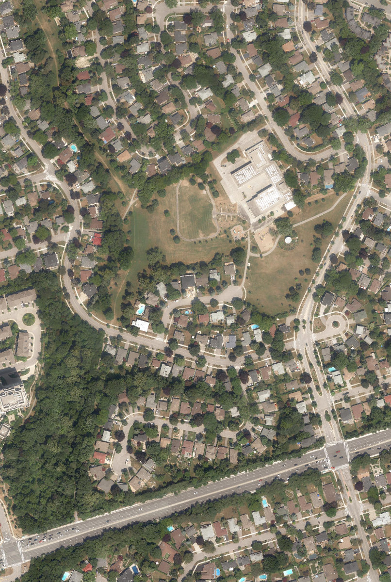 Dallington Park — aerial / top-down view