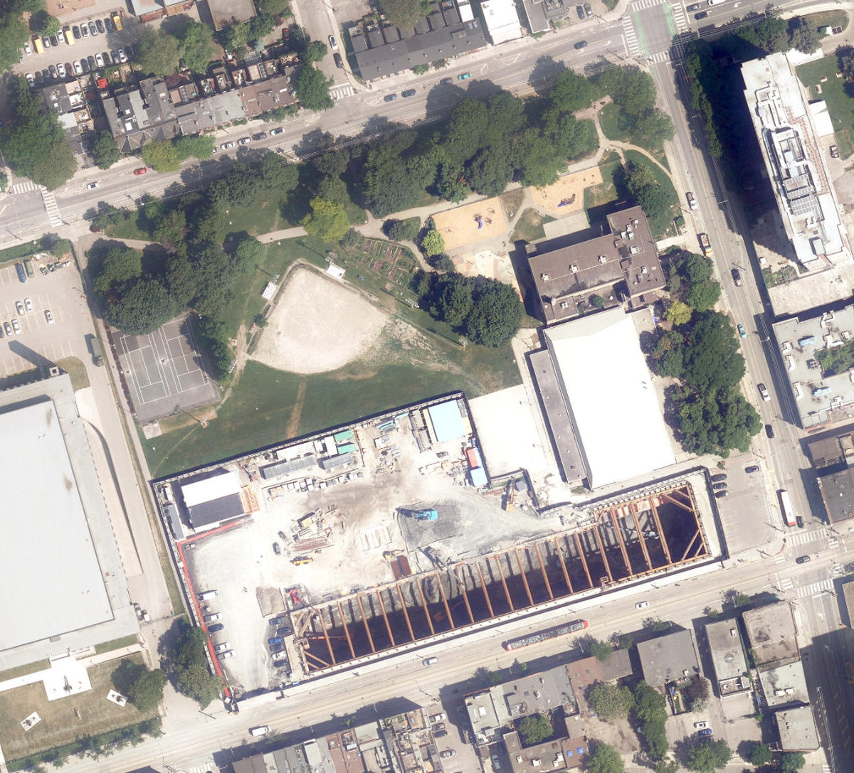 Moss Park — aerial / top-down view