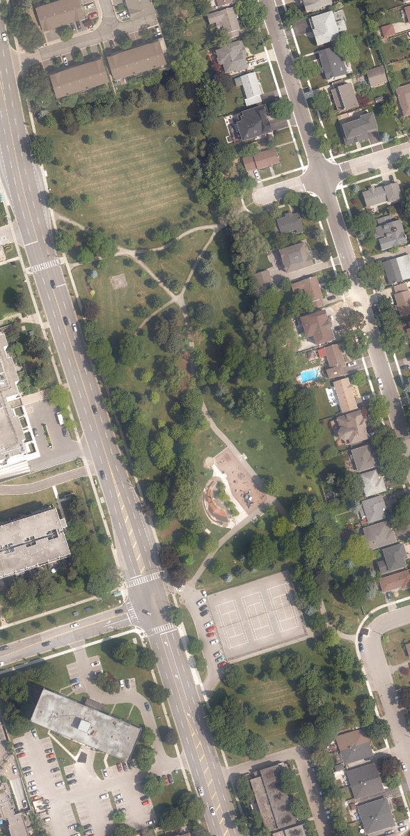East Mall Park — aerial / top-down view