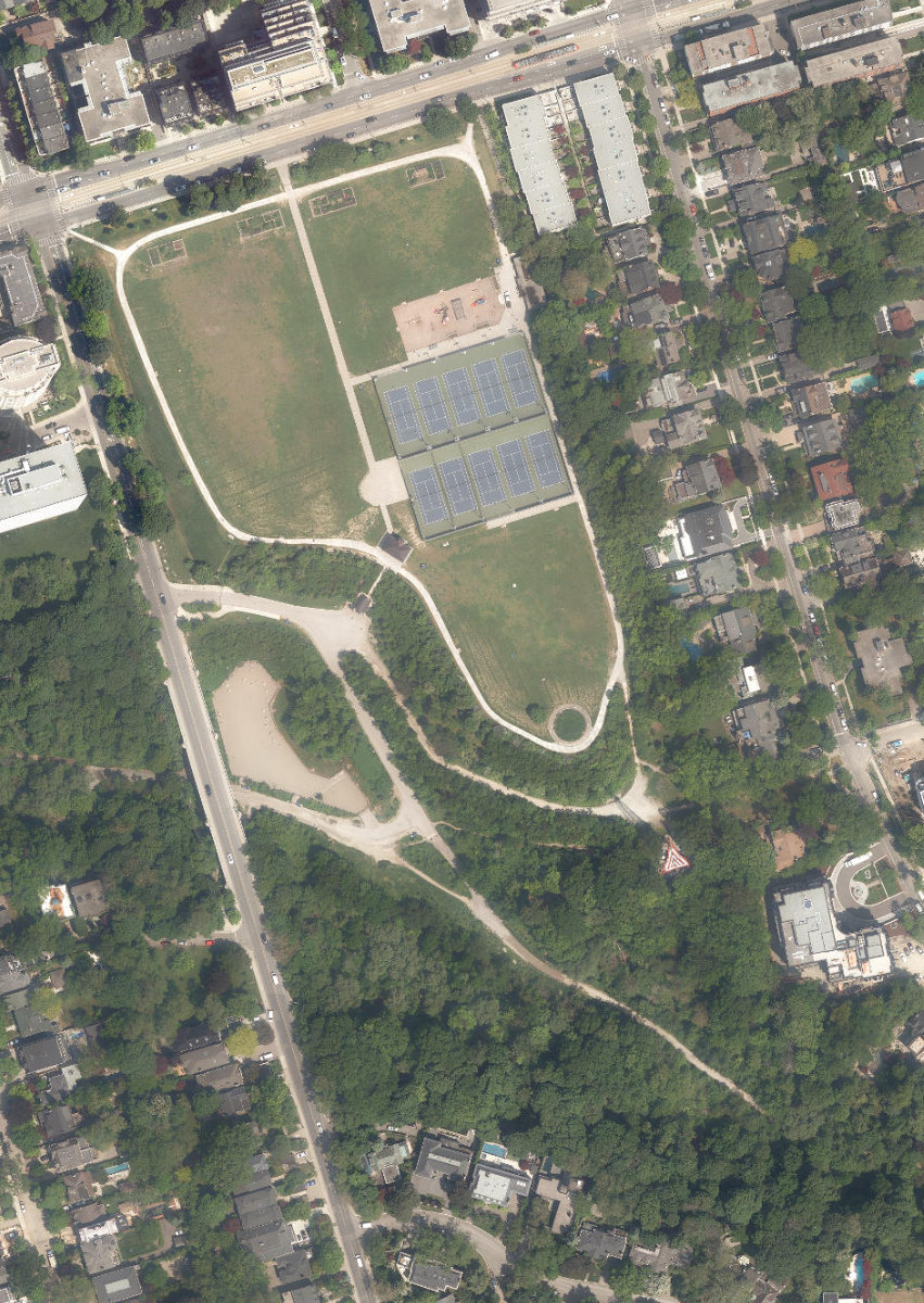 Sir Winston Churchill Park — aerial / top-down view
