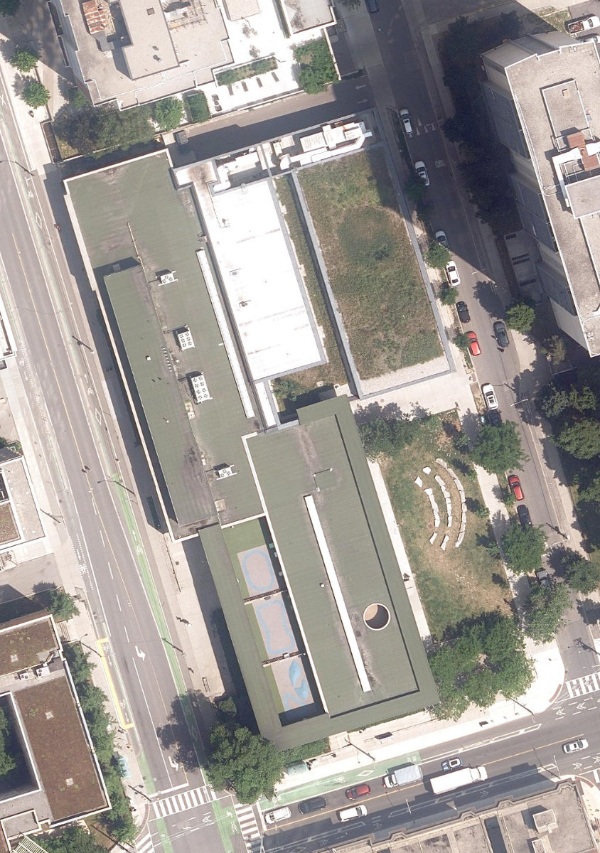 WELLESLEY COMMUNITY CENTRE - Building Grounds — aerial / top-down view
