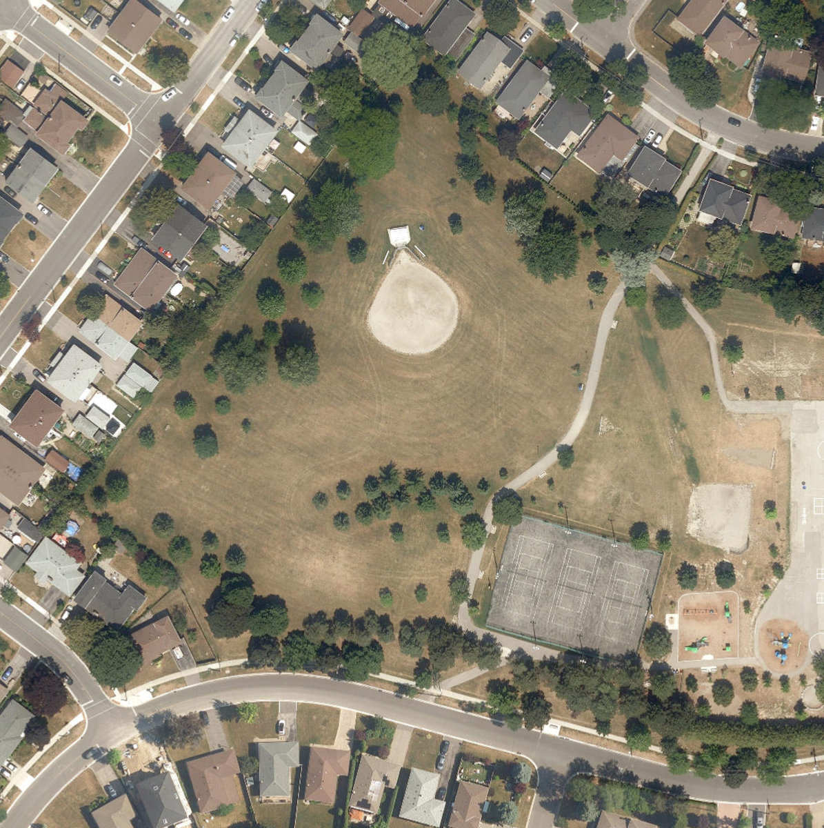 Sweeney Park — aerial / top-down view