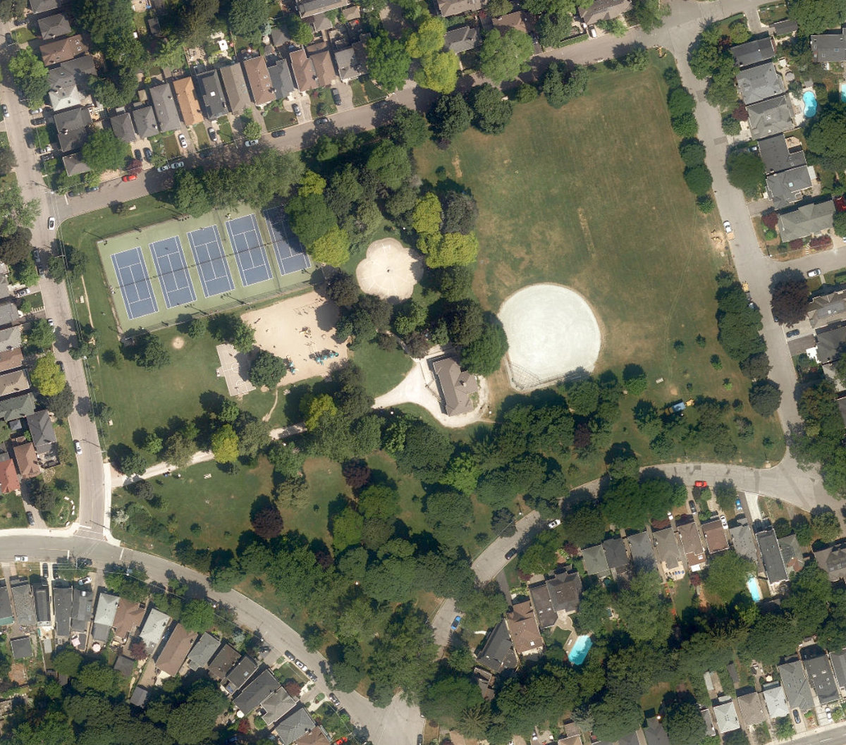 Wanless Park — aerial / top-down view