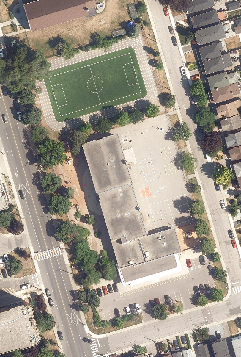 HOLY CROSS CATHOLIC SECONDARY SCHOOL - Building Grounds — aerial / top-down view