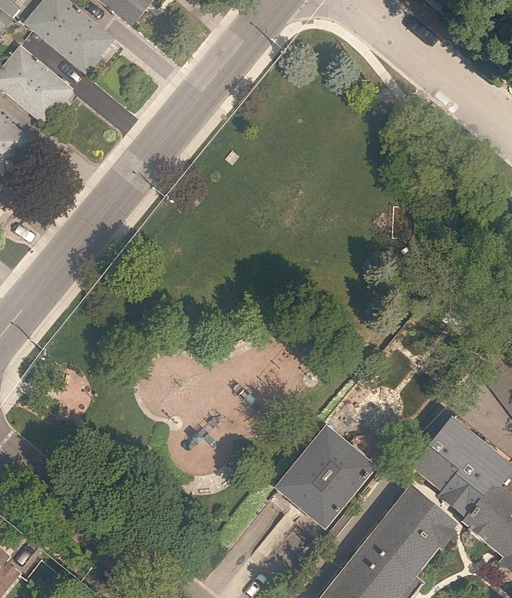 Nesbitt Park, aerial top-down view