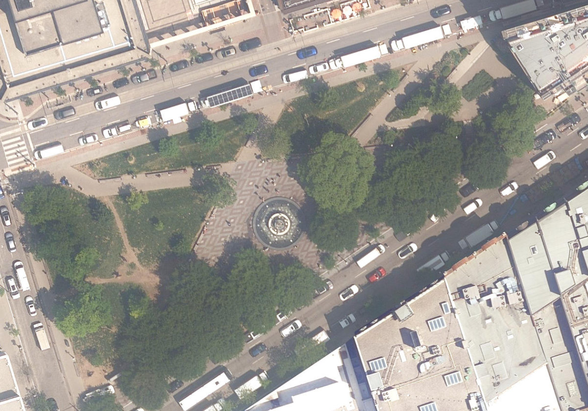 Berczy Park — aerial / top-down view