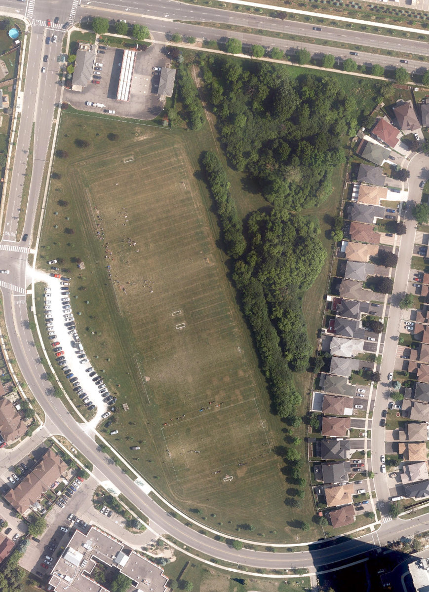 Finch - Humberline Sportsfields — aerial / top-down view