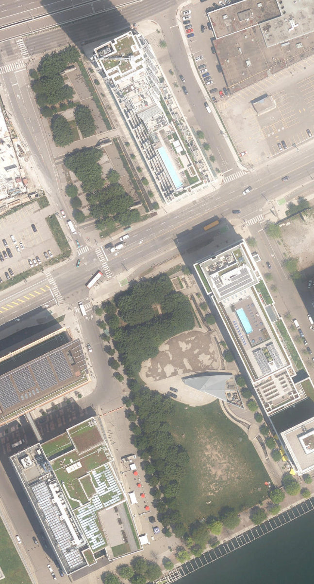 Sherbourne Common — aerial / top-down view