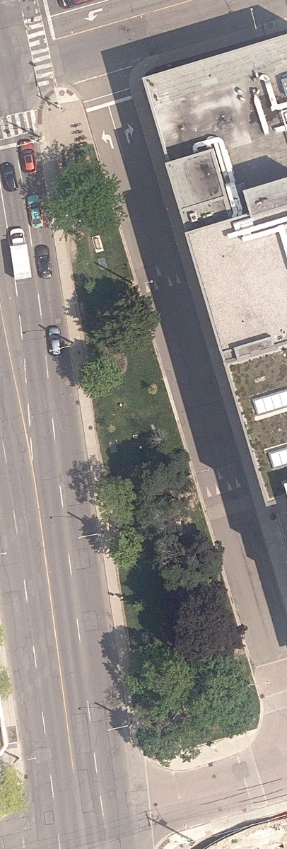 Mount Pleasant Parkette — aerial / top-down view