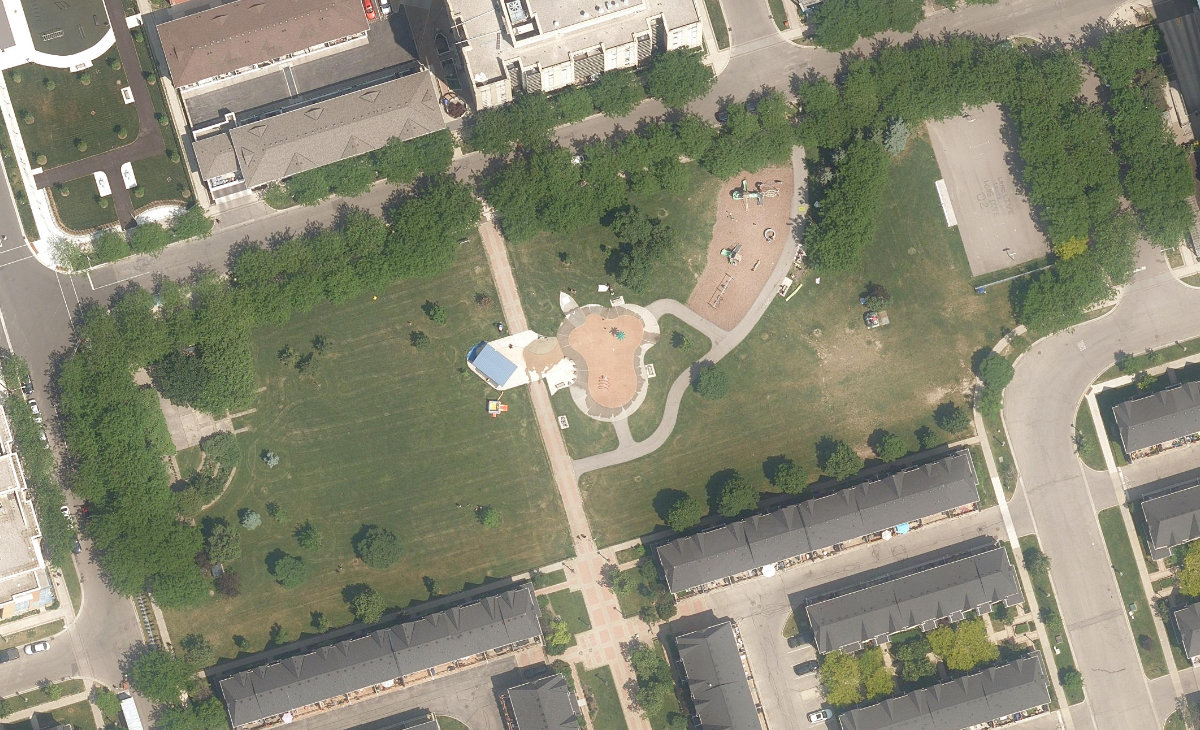 Lakeshore Village Park — aerial / top-down view