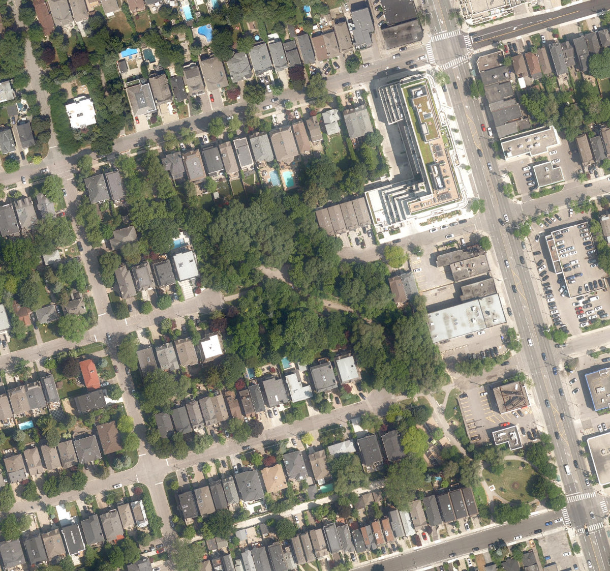 Brookdale Park — aerial / top-down view