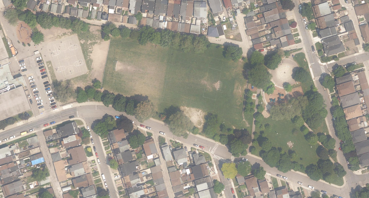 Wadsworth Park — aerial / top-down view