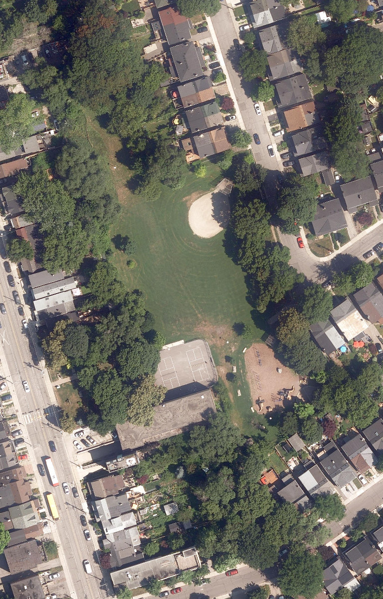 Moncur Playground — aerial / top-down view