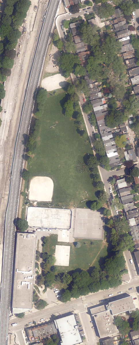 Jimmie Simpson Park — aerial / top-down view