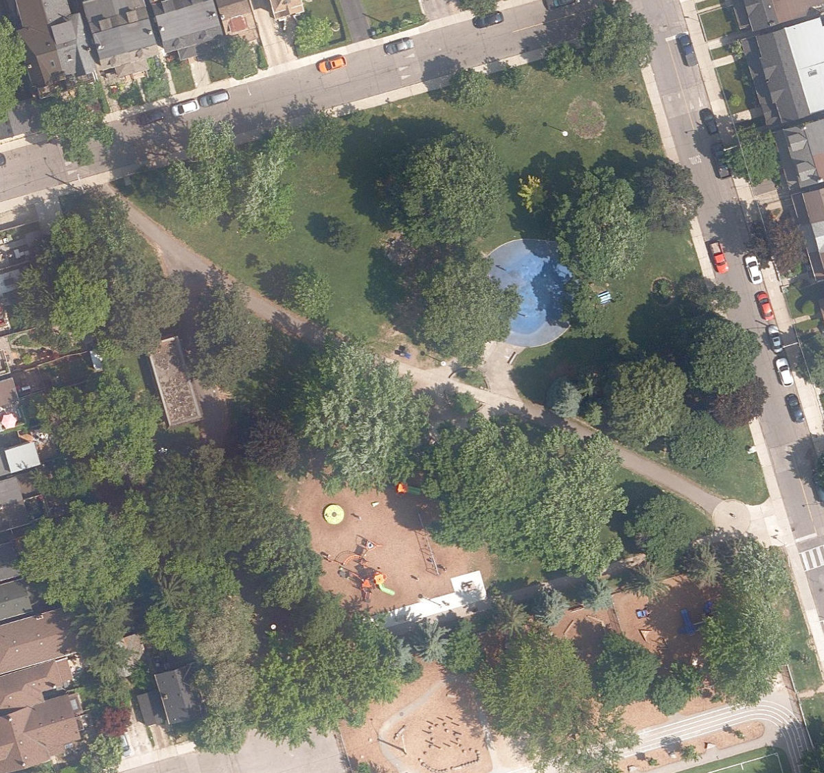 Perth Square Park — aerial / top-down view