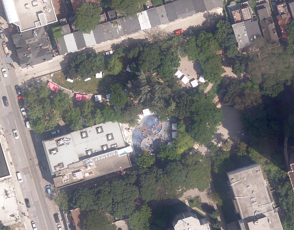 Barbara Hall Park — aerial / top-down view