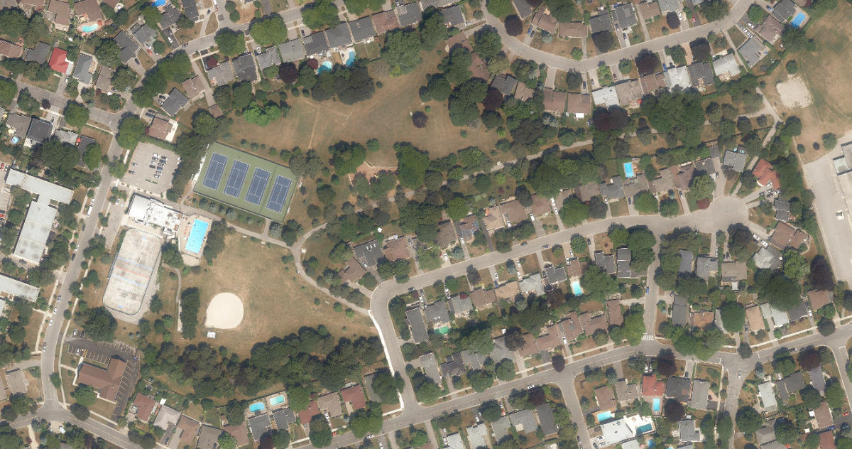Broadlands Park — aerial / top-down view
