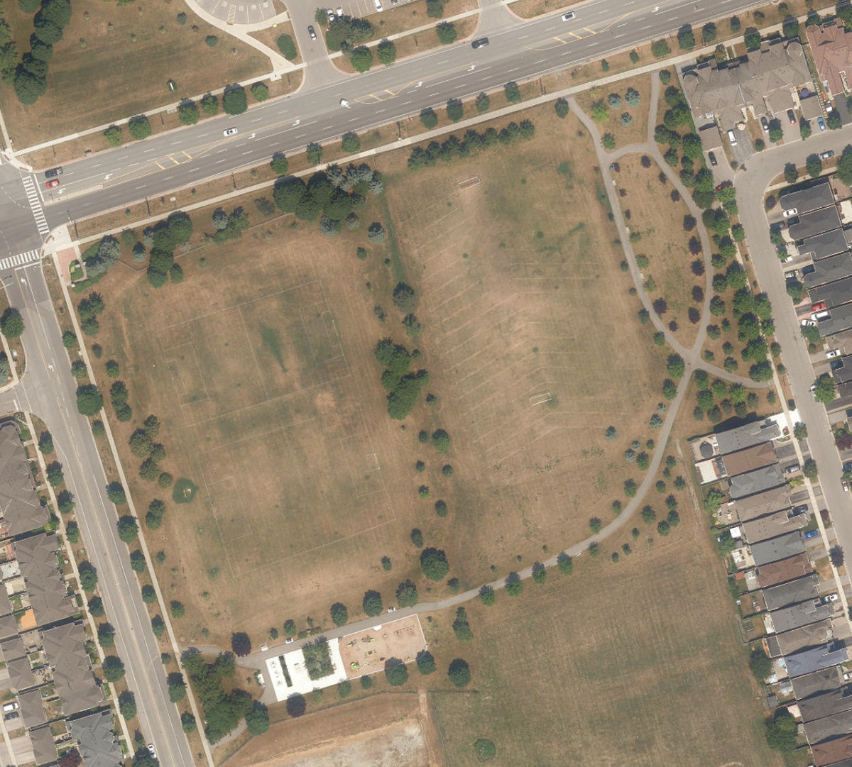 Bill Hancox Park — aerial / top-down view