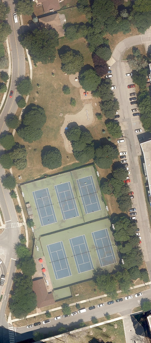 Hawksbury Park, aerial top-down view
