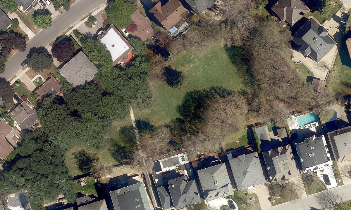 Yorkminster Park — aerial / top-down view