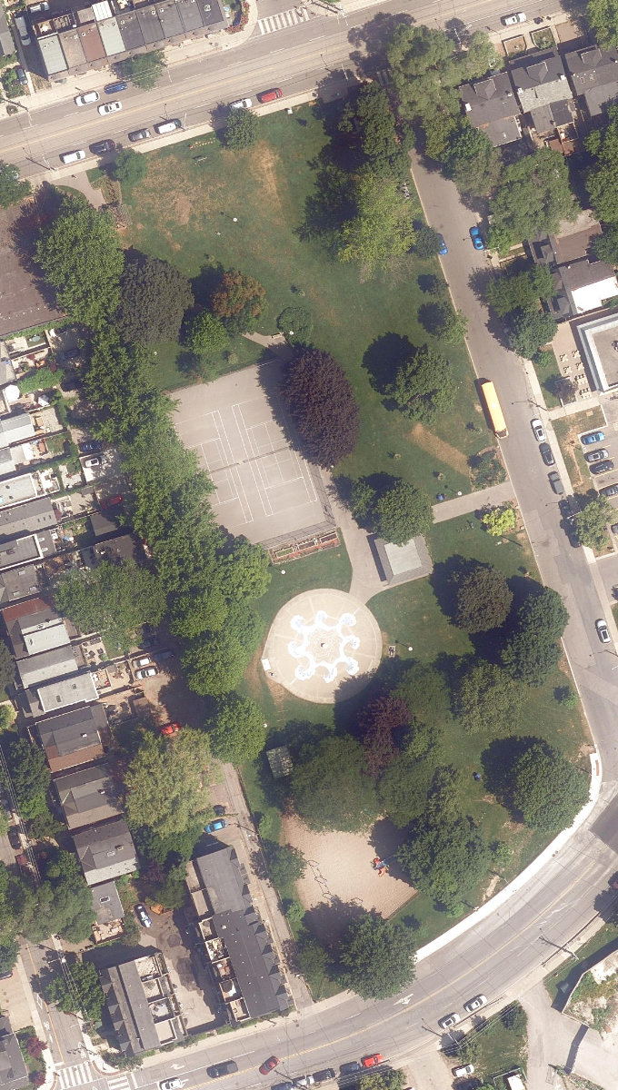 Jonathan Ashbridge Park — aerial / top-down view