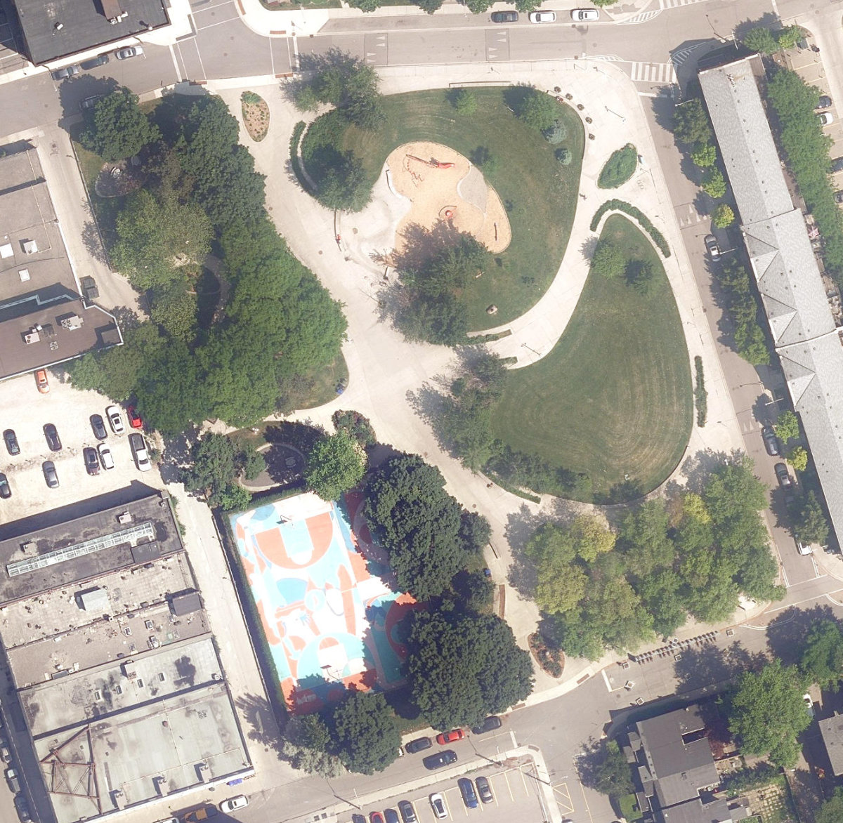Joel Weeks Park — aerial / top-down view
