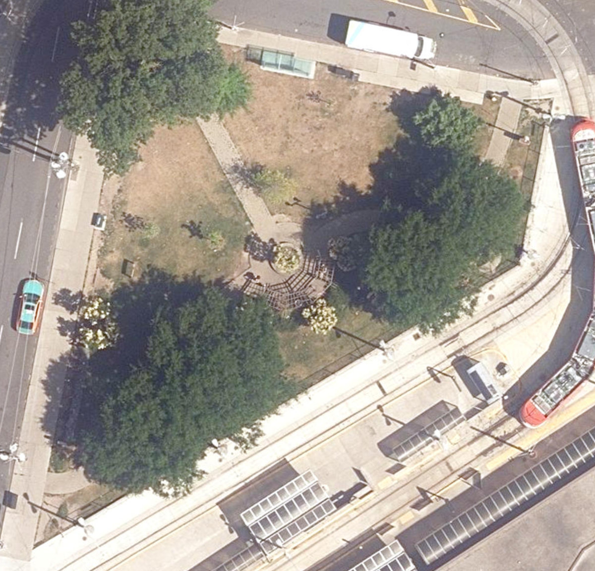 Broadview Subway Station Parkette — site photograph