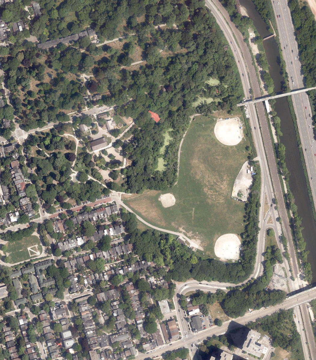 Riverdale Park West — aerial / top-down view