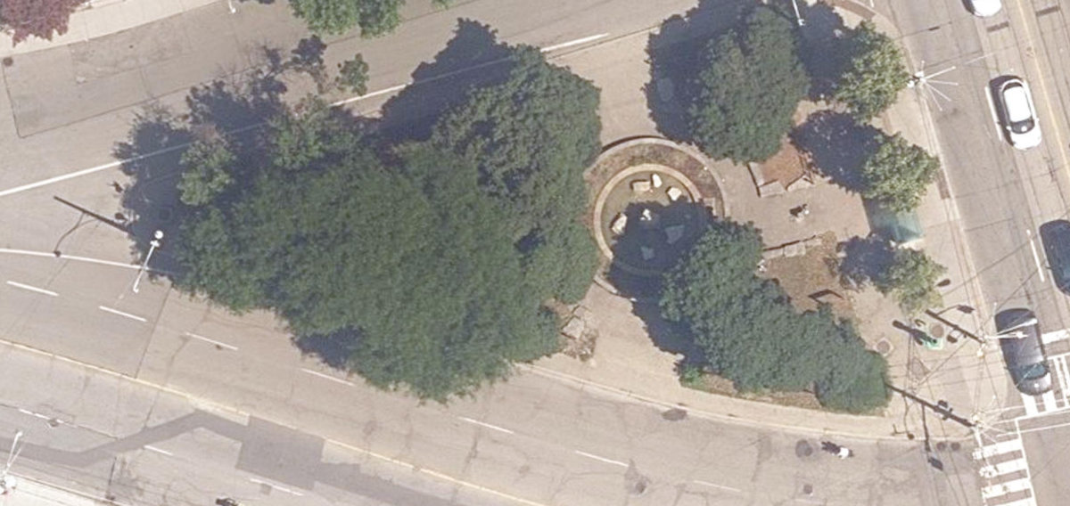 Anniversary Park — aerial / top-down view