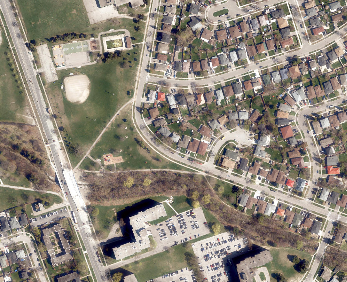 Smithfield Park — aerial / top-down view