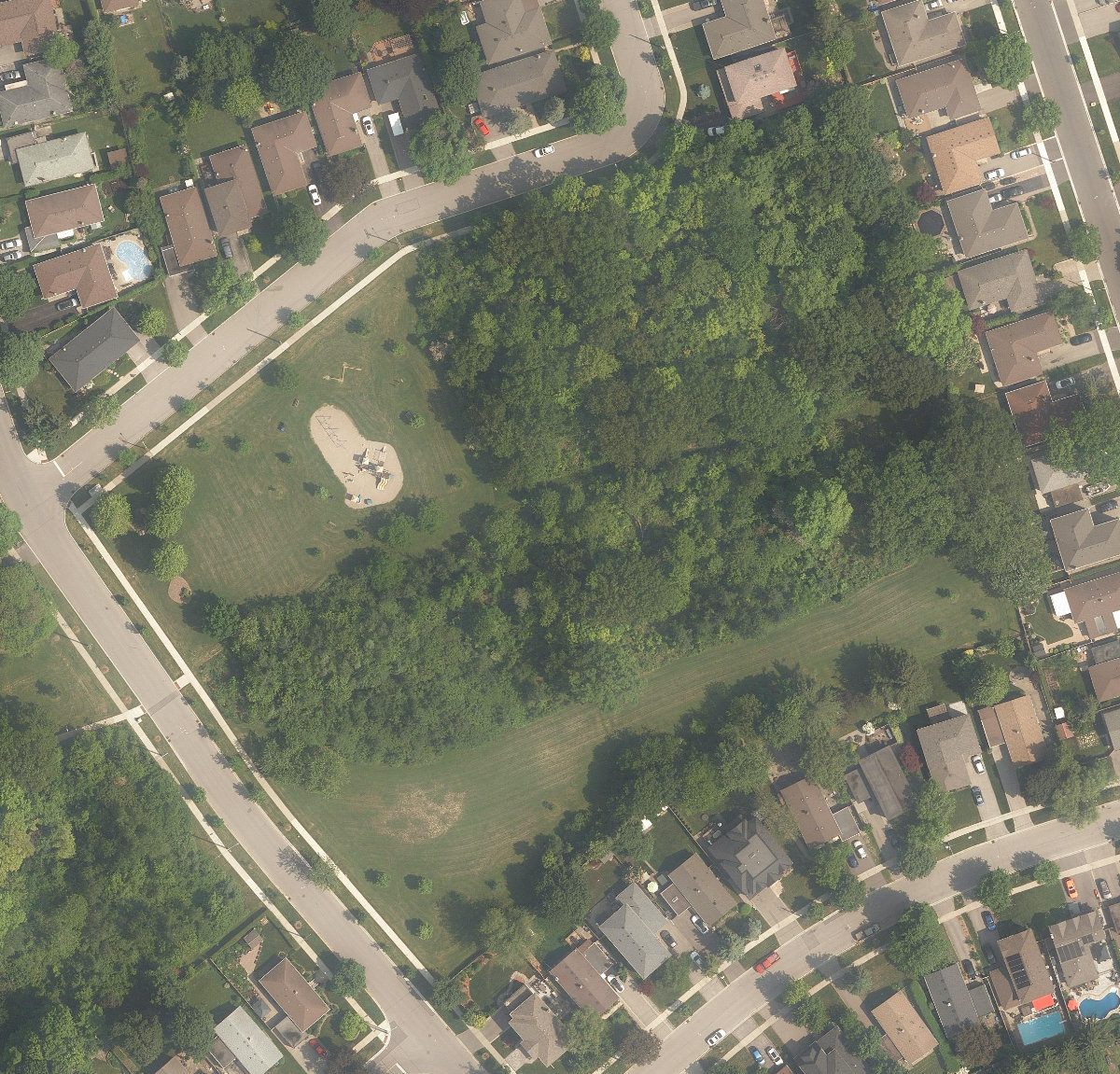 Heathercrest Park — aerial / top-down view
