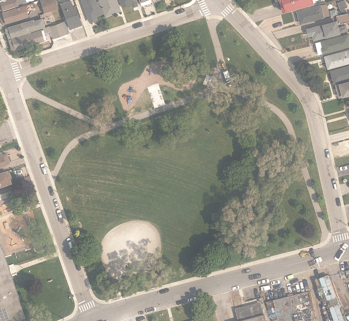Harwood Park — aerial / top-down view