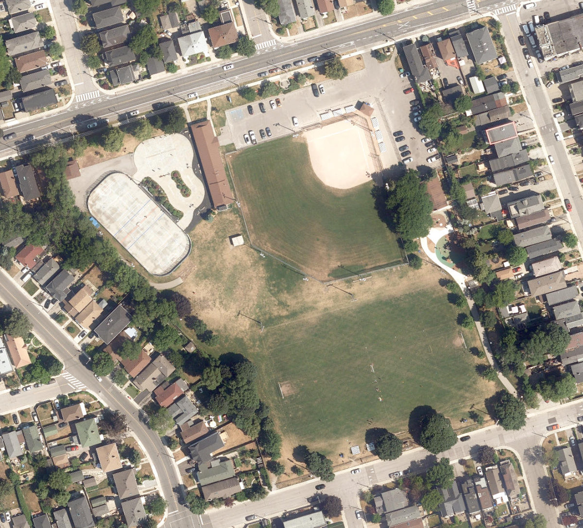 Dieppe Park — aerial / top-down view