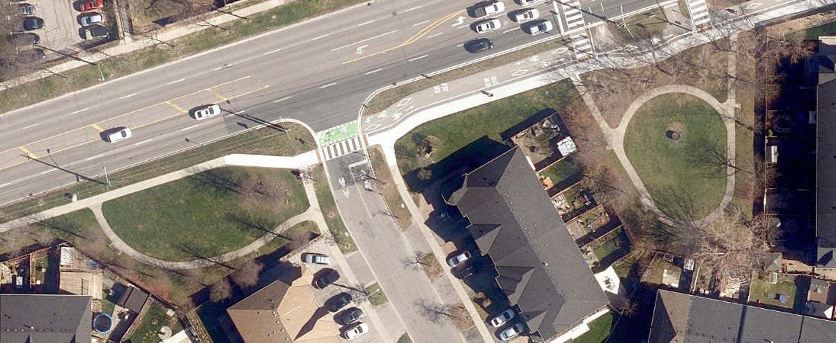 Sunfield Park — aerial / top-down view