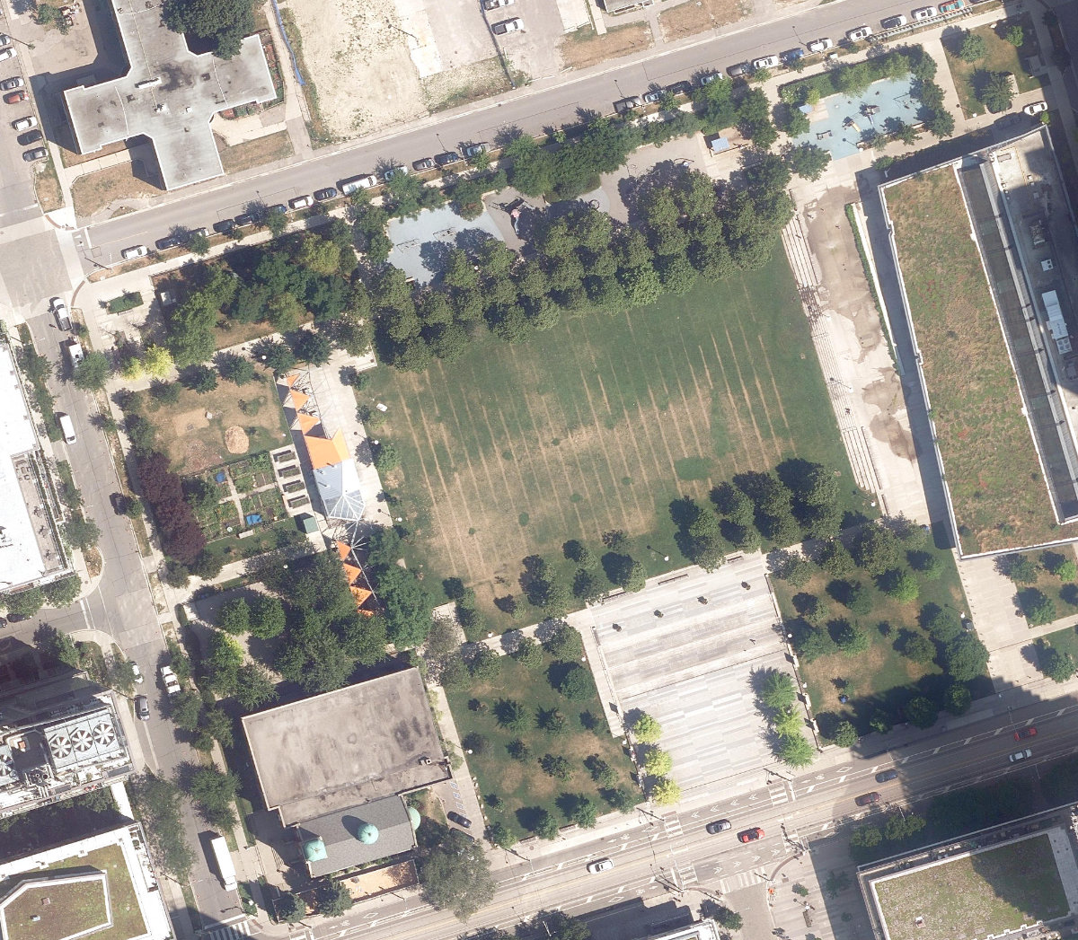 Regent Park — aerial / top-down view