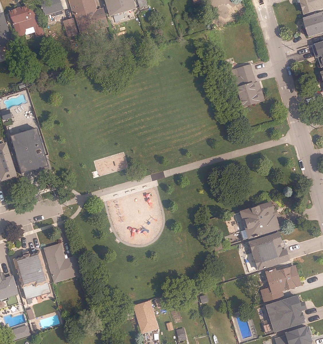 Greenfield Park — aerial / top-down view