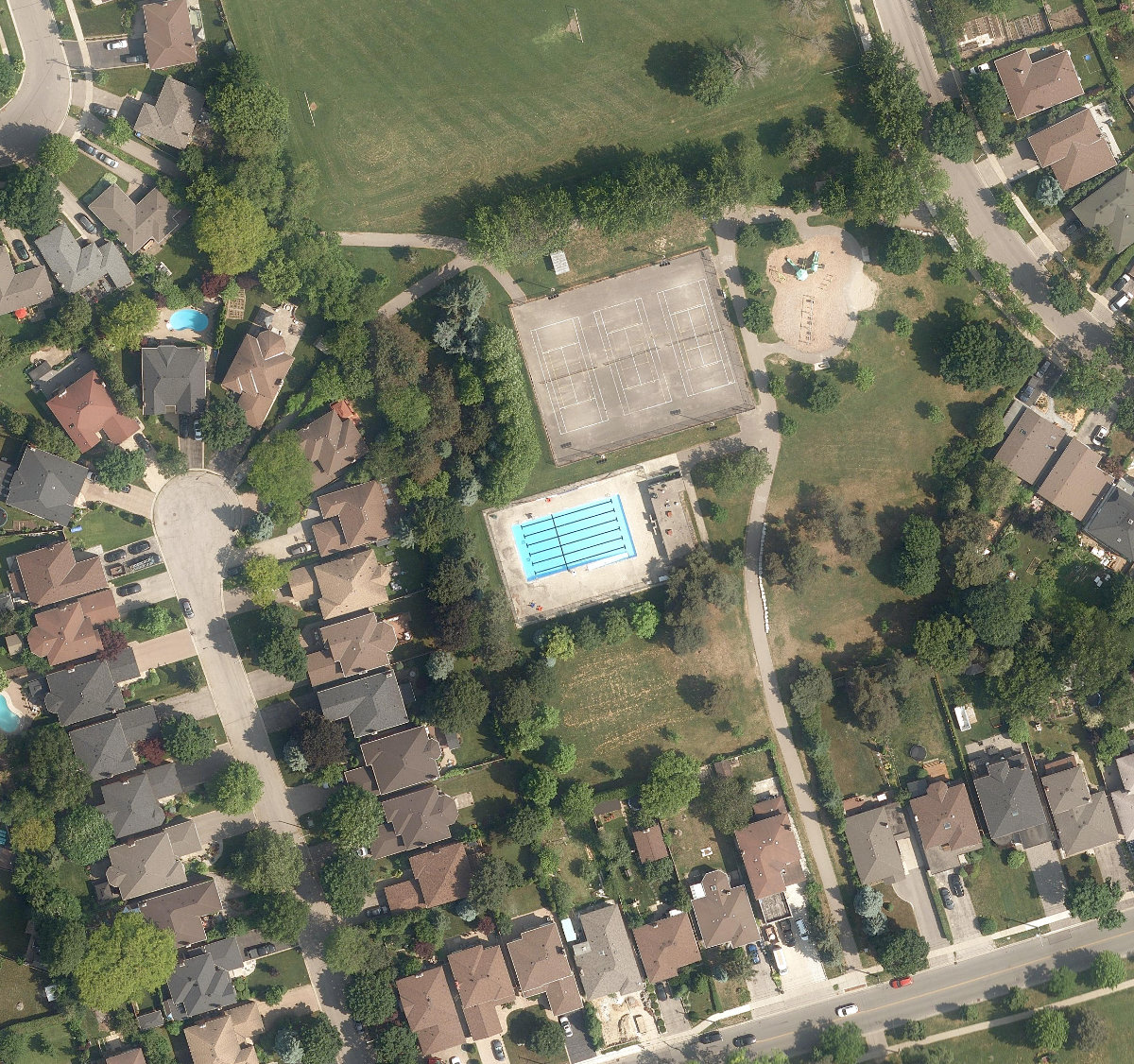 Westmount Park — aerial / top-down view